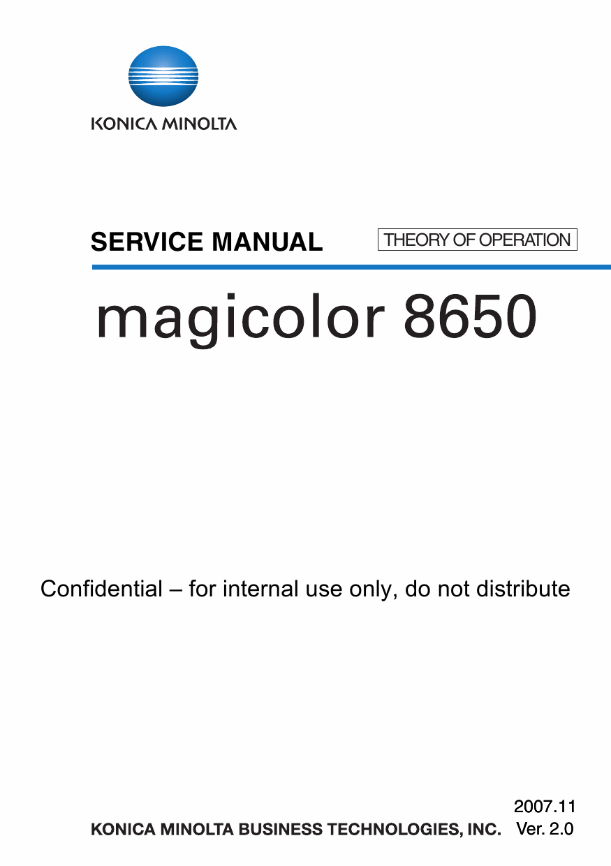 Konica-Minolta magicolor 8650 THEORY-OPERATION Service Manual-1